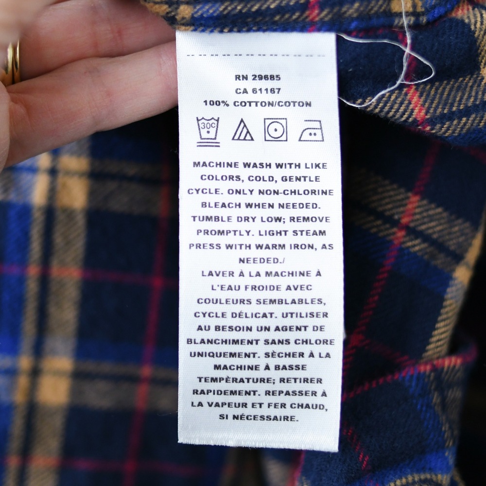 Pendleton Flannel Shirt Mens XL Blue Cotton RA509 Cascade Elbow Patch - Picture 8 of 9